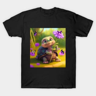 Turtles And Butterflies Make You Happy T-Shirt